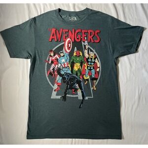 Marvel Comics Men's Grayish Blue Marvel‎ Avengers Graphic T-Shirt Size Medium